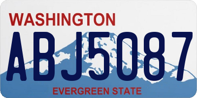 WA license plate ABJ5087