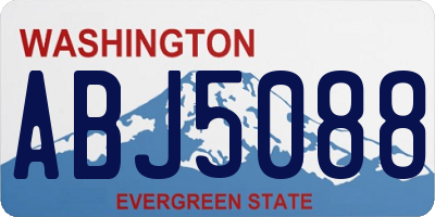 WA license plate ABJ5088