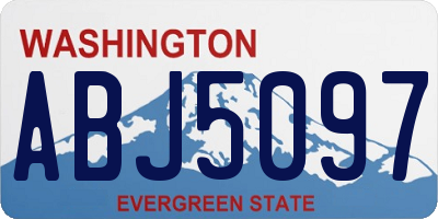 WA license plate ABJ5097