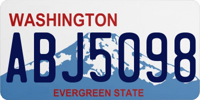 WA license plate ABJ5098