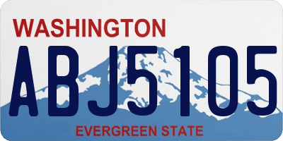 WA license plate ABJ5105