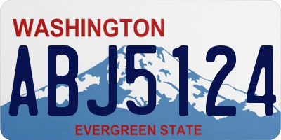 WA license plate ABJ5124