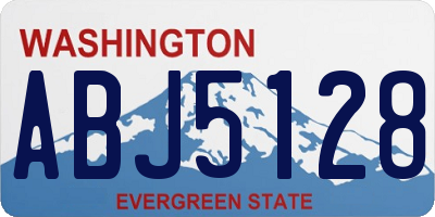 WA license plate ABJ5128