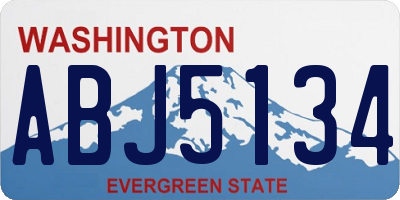 WA license plate ABJ5134