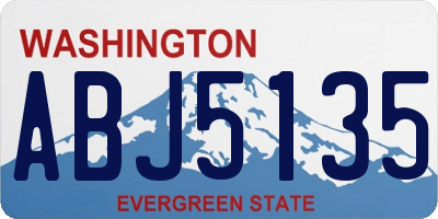 WA license plate ABJ5135