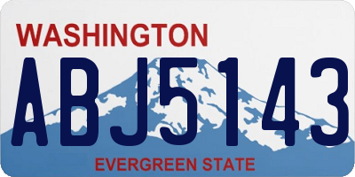 WA license plate ABJ5143