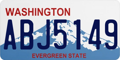 WA license plate ABJ5149