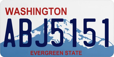 WA license plate ABJ5151
