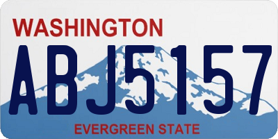 WA license plate ABJ5157