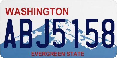 WA license plate ABJ5158