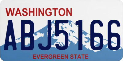 WA license plate ABJ5166