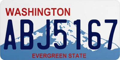 WA license plate ABJ5167