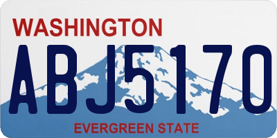 WA license plate ABJ5170