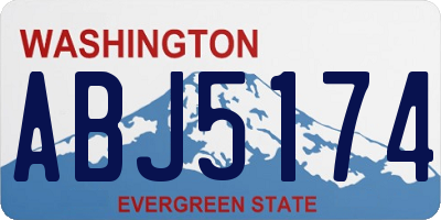 WA license plate ABJ5174