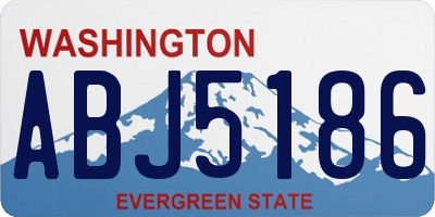 WA license plate ABJ5186