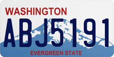 WA license plate ABJ5191