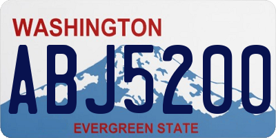 WA license plate ABJ5200