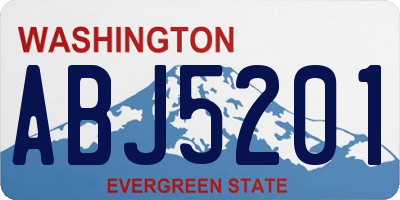 WA license plate ABJ5201