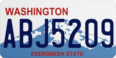 WA license plate ABJ5209