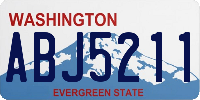 WA license plate ABJ5211