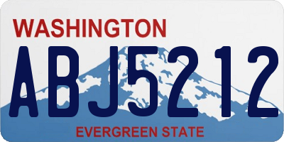 WA license plate ABJ5212