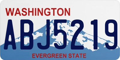 WA license plate ABJ5219