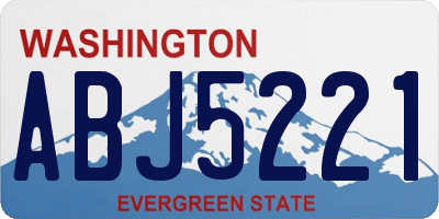 WA license plate ABJ5221