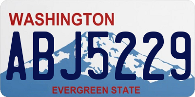 WA license plate ABJ5229