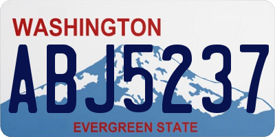 WA license plate ABJ5237
