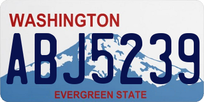 WA license plate ABJ5239