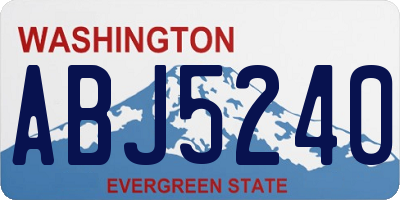 WA license plate ABJ5240