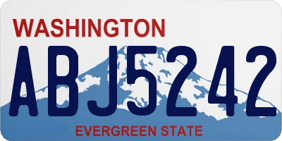 WA license plate ABJ5242