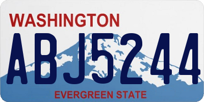 WA license plate ABJ5244