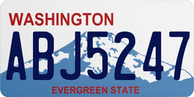 WA license plate ABJ5247
