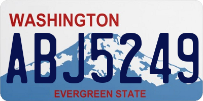 WA license plate ABJ5249
