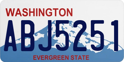 WA license plate ABJ5251