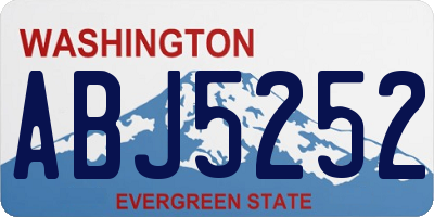 WA license plate ABJ5252