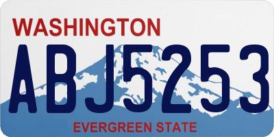 WA license plate ABJ5253