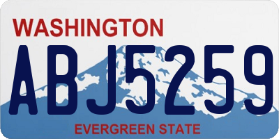 WA license plate ABJ5259