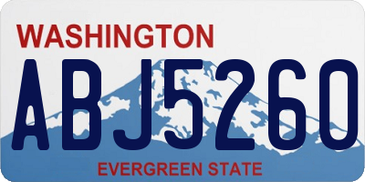 WA license plate ABJ5260