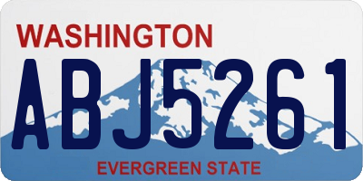 WA license plate ABJ5261