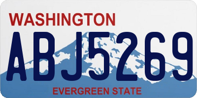 WA license plate ABJ5269