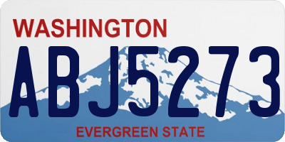 WA license plate ABJ5273