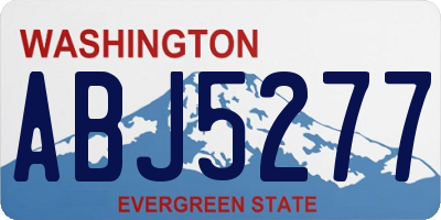 WA license plate ABJ5277