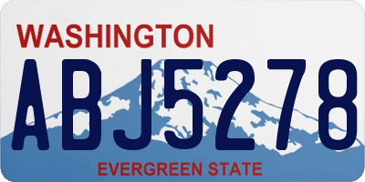 WA license plate ABJ5278