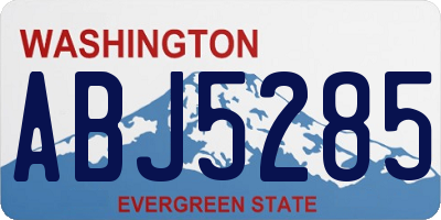WA license plate ABJ5285