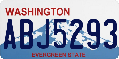 WA license plate ABJ5293