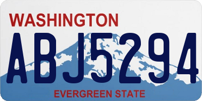 WA license plate ABJ5294