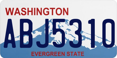 WA license plate ABJ5310