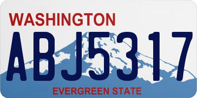 WA license plate ABJ5317